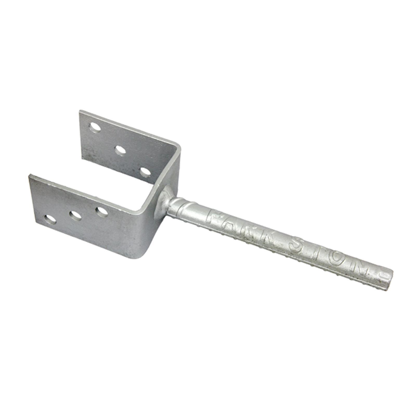 U-Pfostenträger 101 mm U-Form mit Steindolle 200 mm zum einbetonieren GeZu Impex