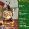 Christmas Snow Globe Lantern Water Glittering Snowman Scene with Music and Timer, USB Lined/Battery Operated Lighted Water Lantern for Christmas Festival Decoration Gifts
