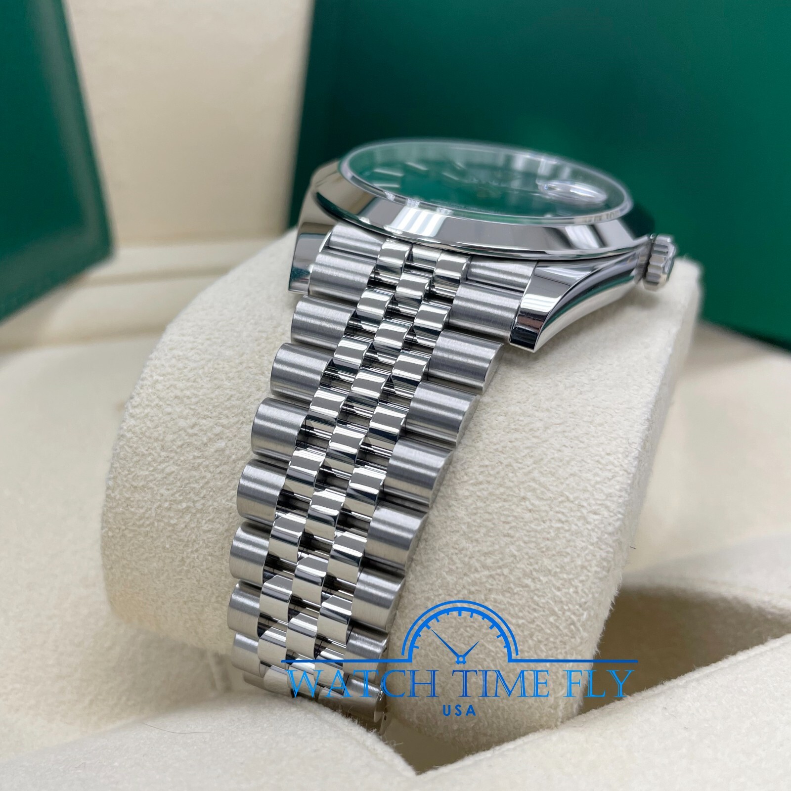 Pre-owned Rolex 126300 Datejust 41mm Blue Index Dial Jubilee Bracelet Stainless Steel