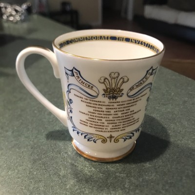 Vintage 1969 INVESTITURE of PRINCE Of WALES (Charles) China Cup Mug by Aynsley