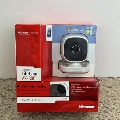 Microsoft LifeCam VX-800 Web Cam Plug and Play Clear Video Calls Factory Sealed