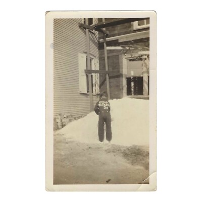 Vintage Photo Back Facing Camera Advertisement Jumpsuit Drink Mt CABIN Soda
