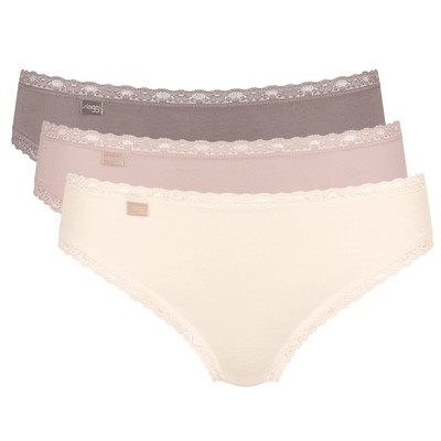 Sloggi Women's Tai, 3 Pack - 24/7 Weekend, Cotton Stretch