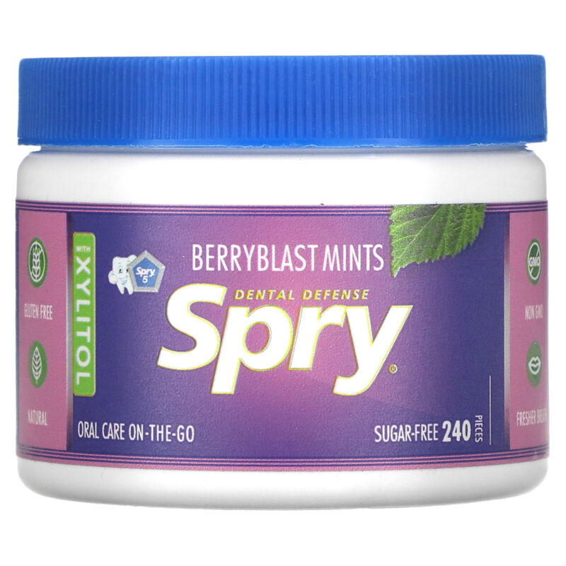 Spry, Berryblast Mints with Xylitol, Sugar Free, 240 Pieces