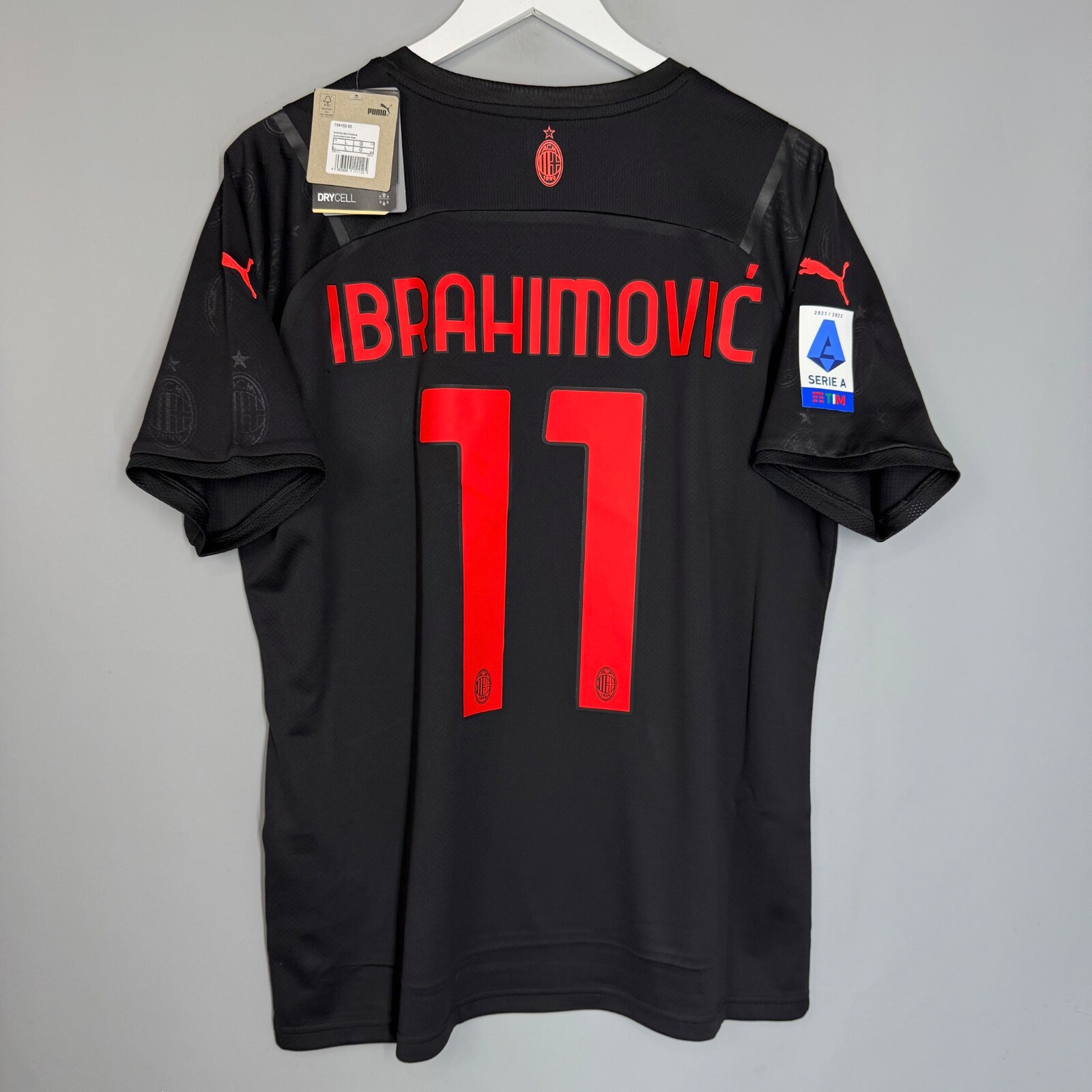 ACミラン IBRAHIMOVIĆ シャツ 11番 2022-23 AC Milan Authentic Away Shirt Ibrahimović #11