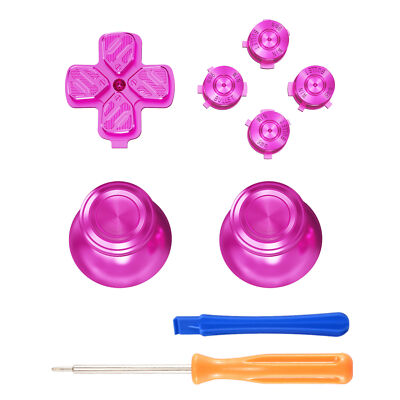 Metal Custom Replacement Thumbsticks Dpad ABXY Buttons Kits for PS5 Controller