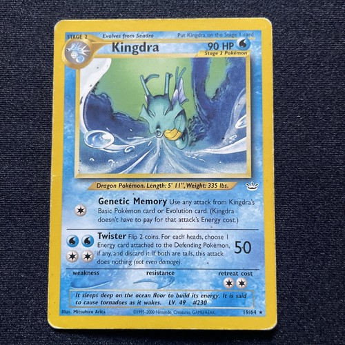 German Pokemon Card - Seedraking (Kingdra) 19/64 - Neo