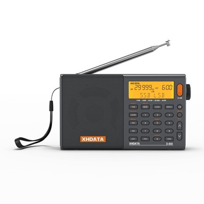 XHDATA D-808 Portable Radio FM AM SW LW Wide FM Air Band SSB BCL DSP RDS Pocket