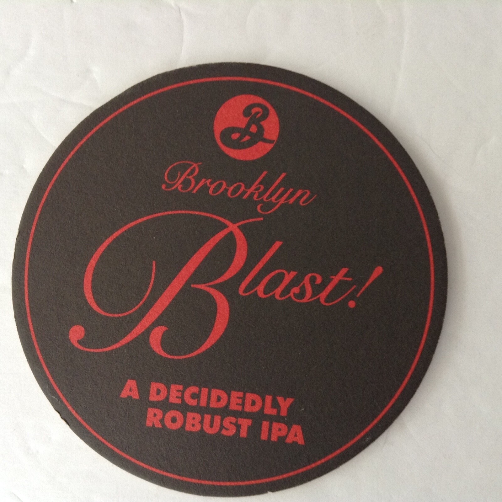 VINTAGE Beer Memorabilia Coaster BROOKLYN BREWERY, BLAST OFF!
