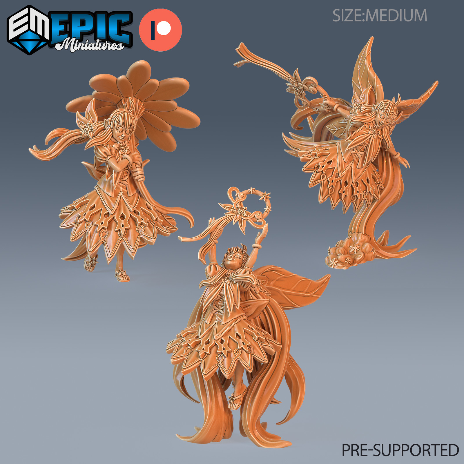 Flower Pixie, Dungeons and Dragon Miniature, D&D Fantasy Forest Elf Celtic 28mm