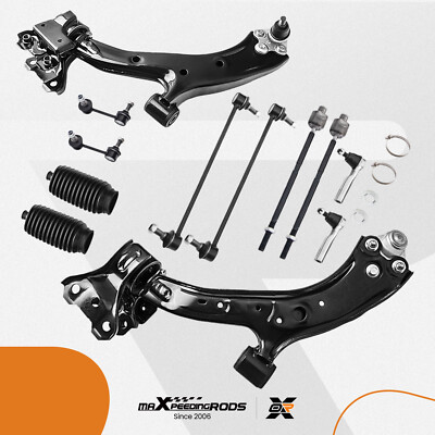 12x Front Lower Control Arm Tie Rod Ends Sway Bar Links For 2007-2011 Honda CR-V