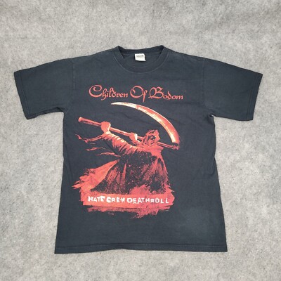 Vintage Children Of Bodom T-Shirt Medium Black 2003 Hate Crew