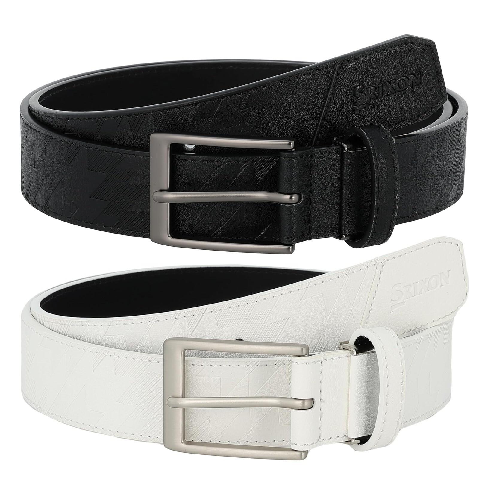 【WOOHWA】G2 POCKET BELTED SK SRIXON Belt Black and White Check Embossed RGBWJH02 Fall