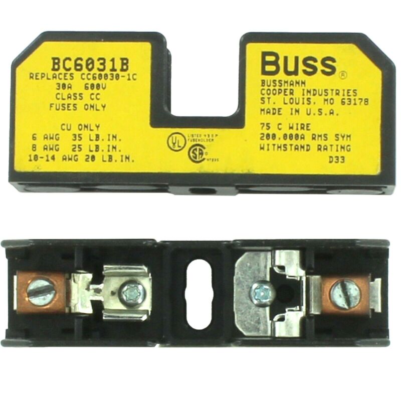 Buss Tron®  Bc6031b Single Pole 30a 600vac Fuse Block Holder