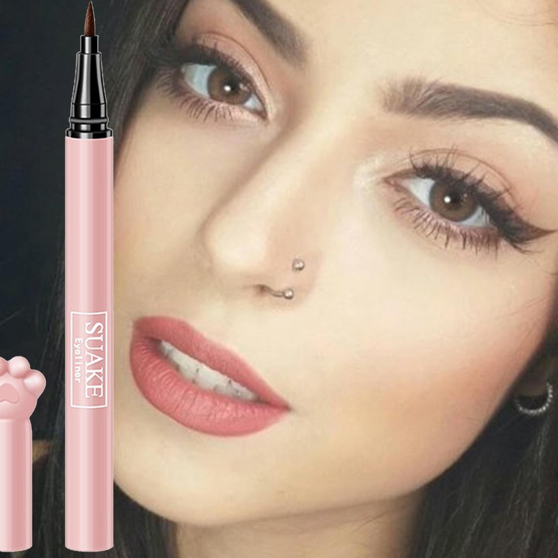 Liquid Eyeliner Waterproof Eyeliner Pencil With Cute Cat Paw Quick Drying