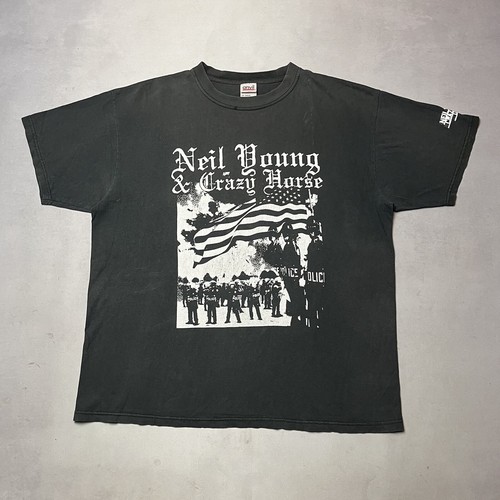 NEIL YOUNG CRAZY HORSE ツアーTシャツ Lサイズ Vintage Neil Young & Crazy Horse Freedom Riot Police Tour T