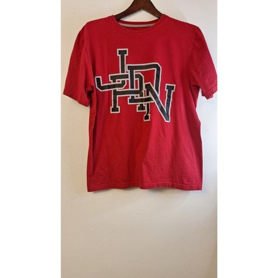 AIR JORDAN 100% COTTON RED SPELLOUT SHORT SLEEVE SPORTY TEE SHIRT MEN SIZE LARGE