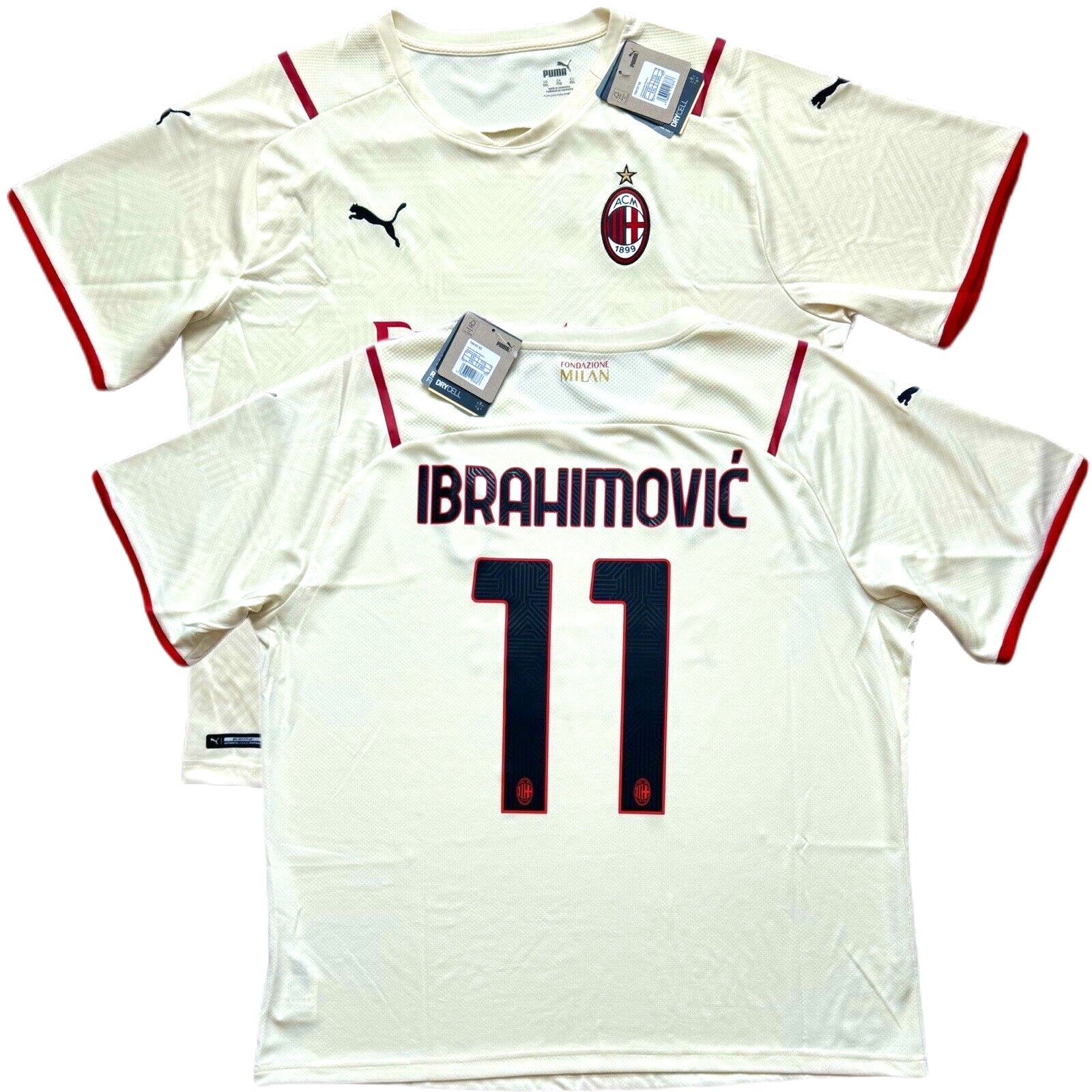 2021/22 AC Milan Away Jersey #11 IBRAHIMOVIC 2XL Puma Soccer