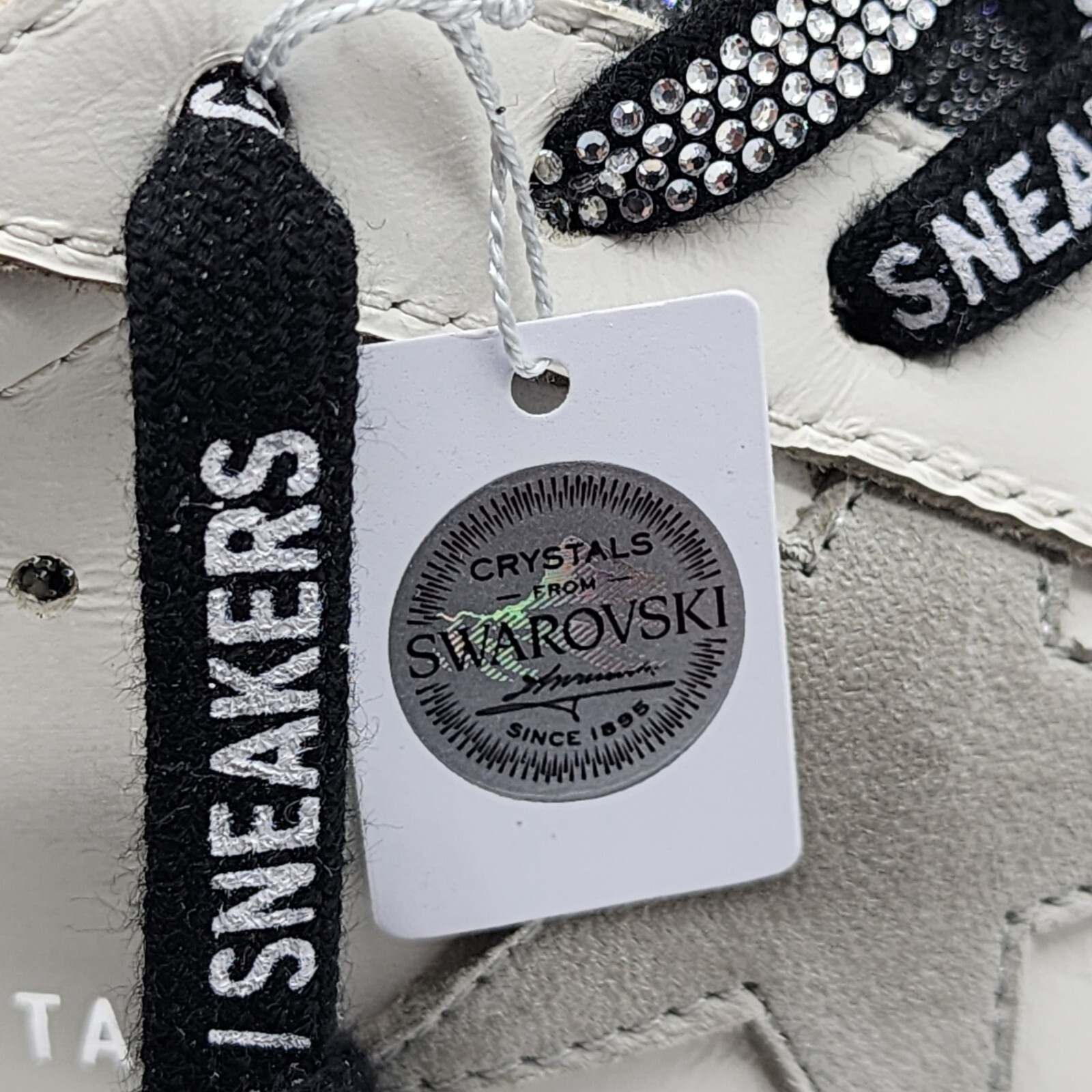 Pre-owned Swarovski Golden Goose Superstar Classic Sneakers With  - Leather - White $985