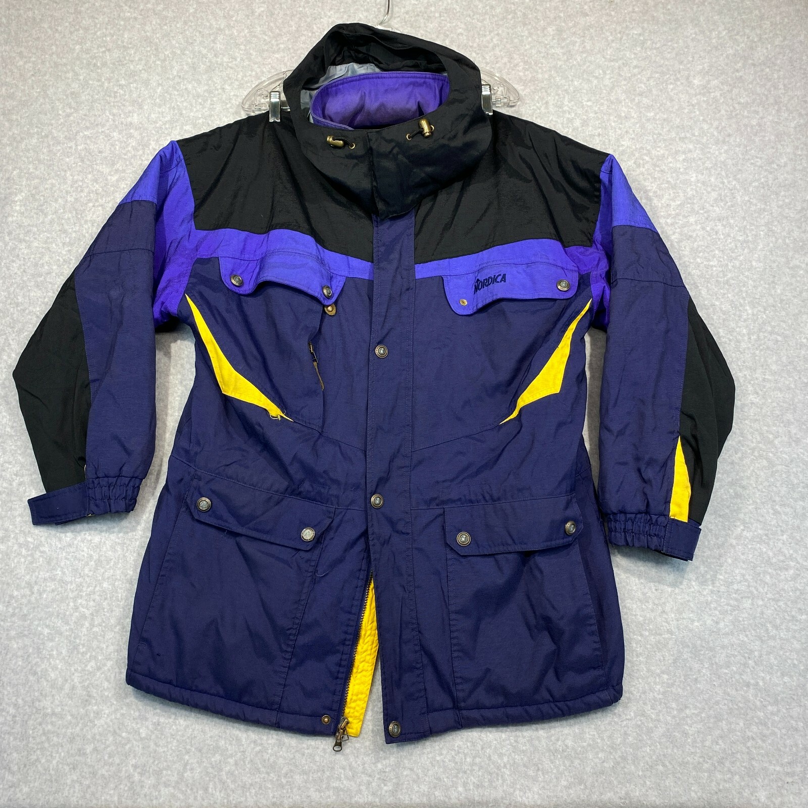 Nordica Classic Mens Down Jacket Xlarge Purple Ful Zip Lined