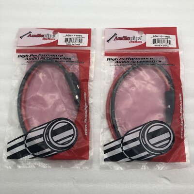 Audiopipe 10 Gauge Quick Disconnect Wire Power Cable  NEW Pack Of 2