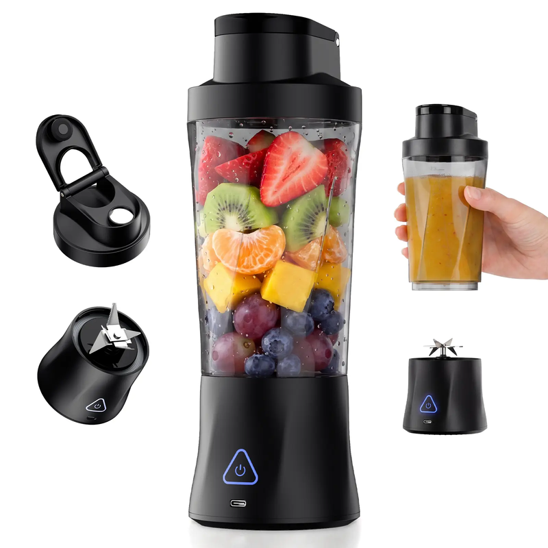 DDZJIAN 20000RPM Portable Blender, 24Oz Personal Cordless, 3D Stirring 6-Blade,