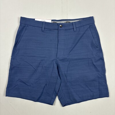 Callaway Golf Mens Active Waist Performance Shorts Blue 34