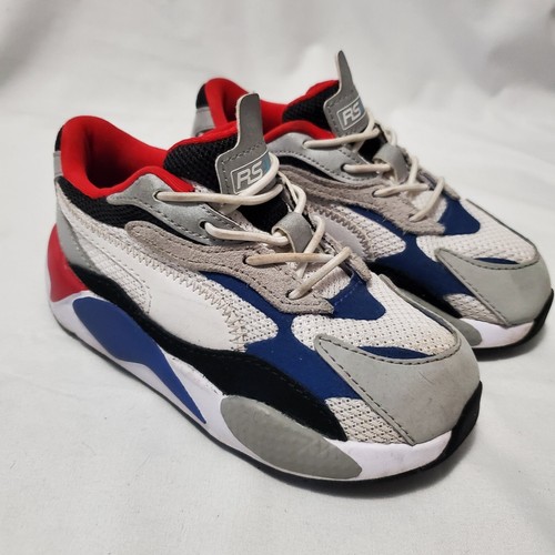 Puma RS-X3 Puzzle Running Shoe Style #371570-05 White Red Blue
