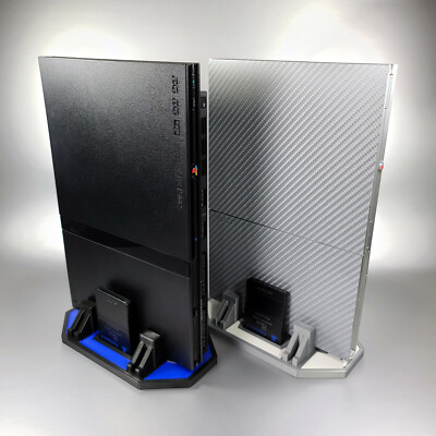 Custom Vertical Stand for PS2 Slim Consoles 3D Printed PlayStation 2 Multi Color