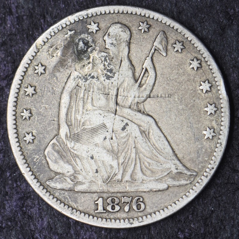 1876-CC Seated Liberty Half Dollar 50C - COINGIANTS -