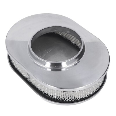 KIMISS Filtro Aria 12" Ovale in Lega di Alluminio per Hot Rod e Carburatori
