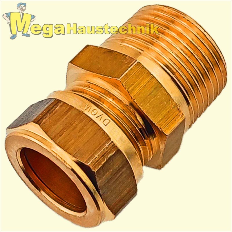 Kupferrohr Schraub-Fitting Klemmringverschraubung ÃBergang Innen AuÃEngewinde Ag