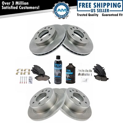 Front & Rear Ceramic Disc Brake Pads & Rotor Kit with Fluids for Sprinter
