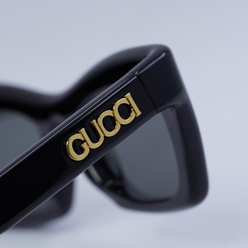 Pre-owned Gucci Gg1773s 001 Black/grey 50-21-140 Sunglasses Authentic In Gray