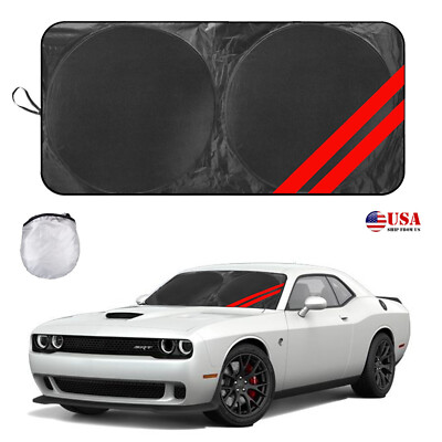 For 2008-2022 Dodge Challenger Car Windshield Sun Shade UV Block Shield Cover M7
