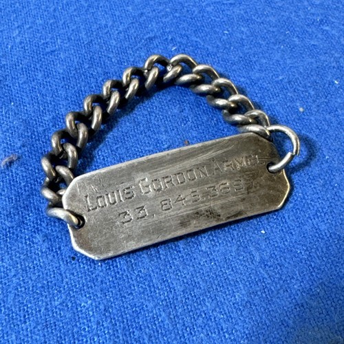 アクセサリー 40s- vintage silver ID bracelet US ARMY 1940s Wwii Sterling Silver Us Army Id Link Bracelet | Chairish