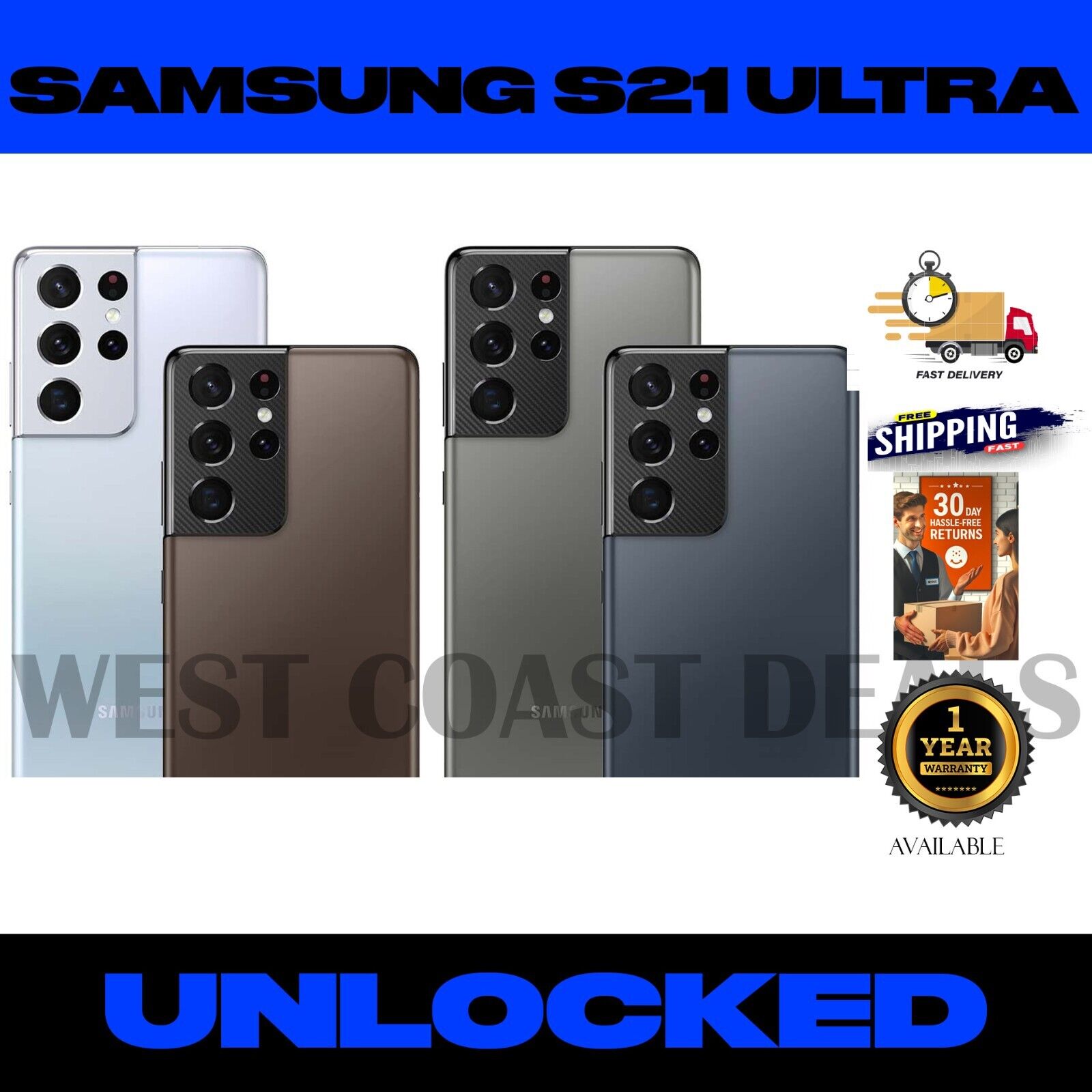 New Samsung Galaxy S21 Ultra 5G SM-G998U 128GB Factory Unlocked Smartphone | eBay New Samsung Galaxy S21 Ultra 5G SM-G998U 128GB Factory Unlocked Smartphone | eBay