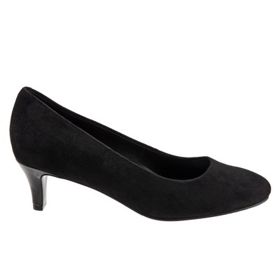 Trotters Fab T1905-003 Женские черные узкие замшевые туфли-лодочки без застежки на высоком каблуке