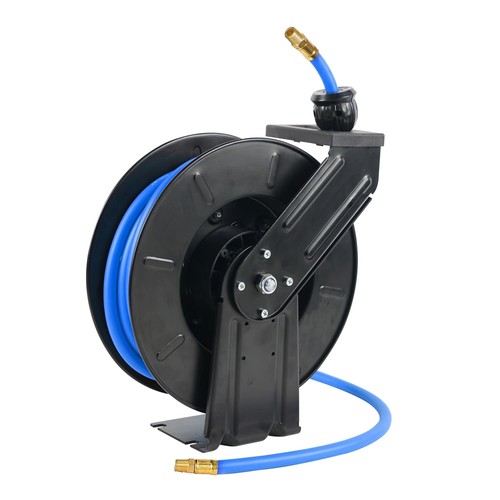 Automatic air hose reel retractable telescopic pipe winder