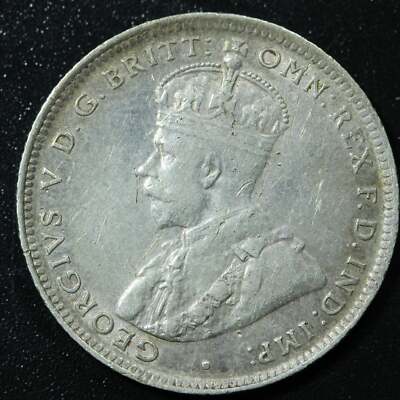 1913 British West Africa 1 One Shillings Silver Coin - KM# 12