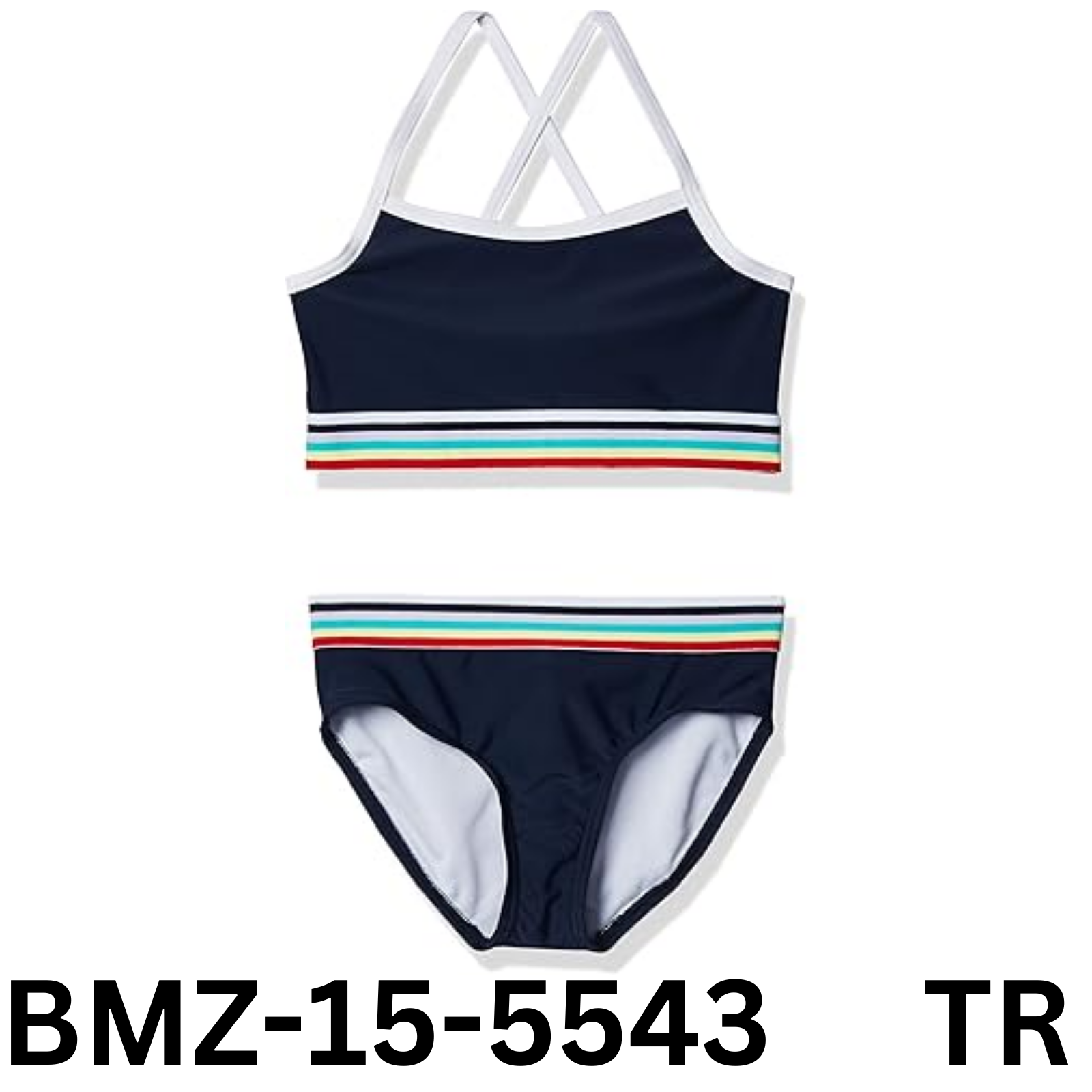 Kanu Surf Girls UPF 50+ Beach Sport Athletic Bikini Two Piece Swimsuit, 10  15