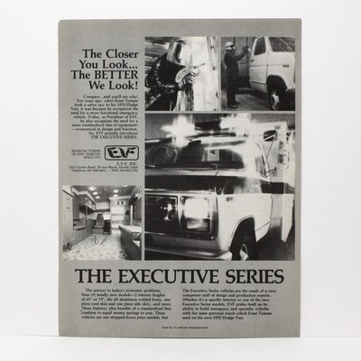 Vintage E. V. F.  Emergency Vehicle 1982 Ambulance Paper Original advertisement