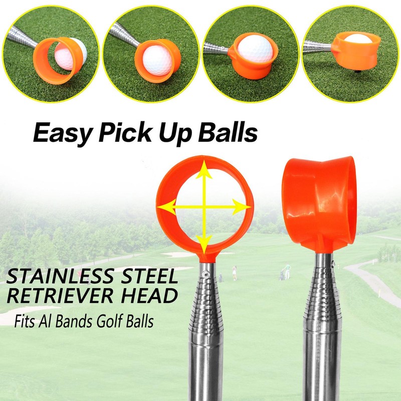 Ball Retriever Silver Golf Ball Retriever New