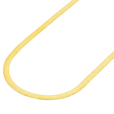 Pre-owned Nuragold 14k Yellow Gold Solid Womens 4mm High Polish Silk Herringbone Chain Necklace 14"