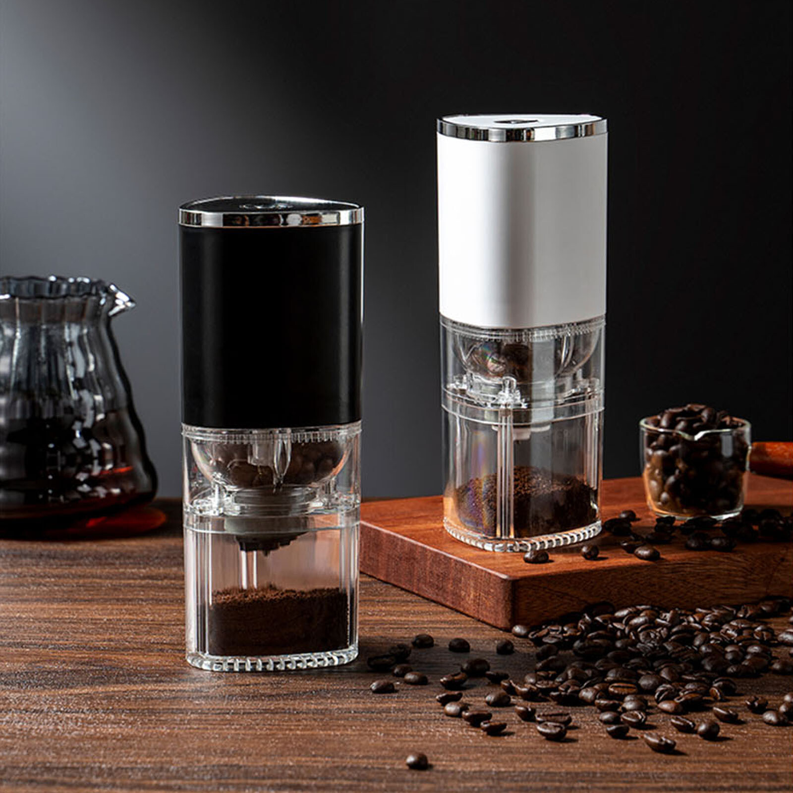 Electric Coffee Bean Grinder Stainless Steel Hand Coffee Mill Ceramic Burr Mill