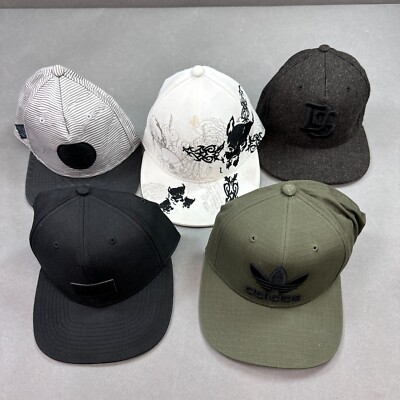 Adidas Neff Diamond Supply Hat Cap Lot of 5 Hat Pit Bull Street Skate Bulk Panel