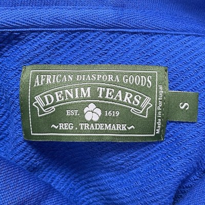 Pre-owned Denim Tears The Cotton Wreath Hooded Sweatshirt Royal Blue