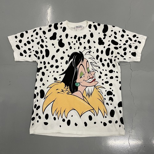 Vintage Disney 101 Dalmatians Cruella De Vil AOP T-Shirt Vintage Disney 101 Dalmatians Cruella De Vil AOP T-Shirt