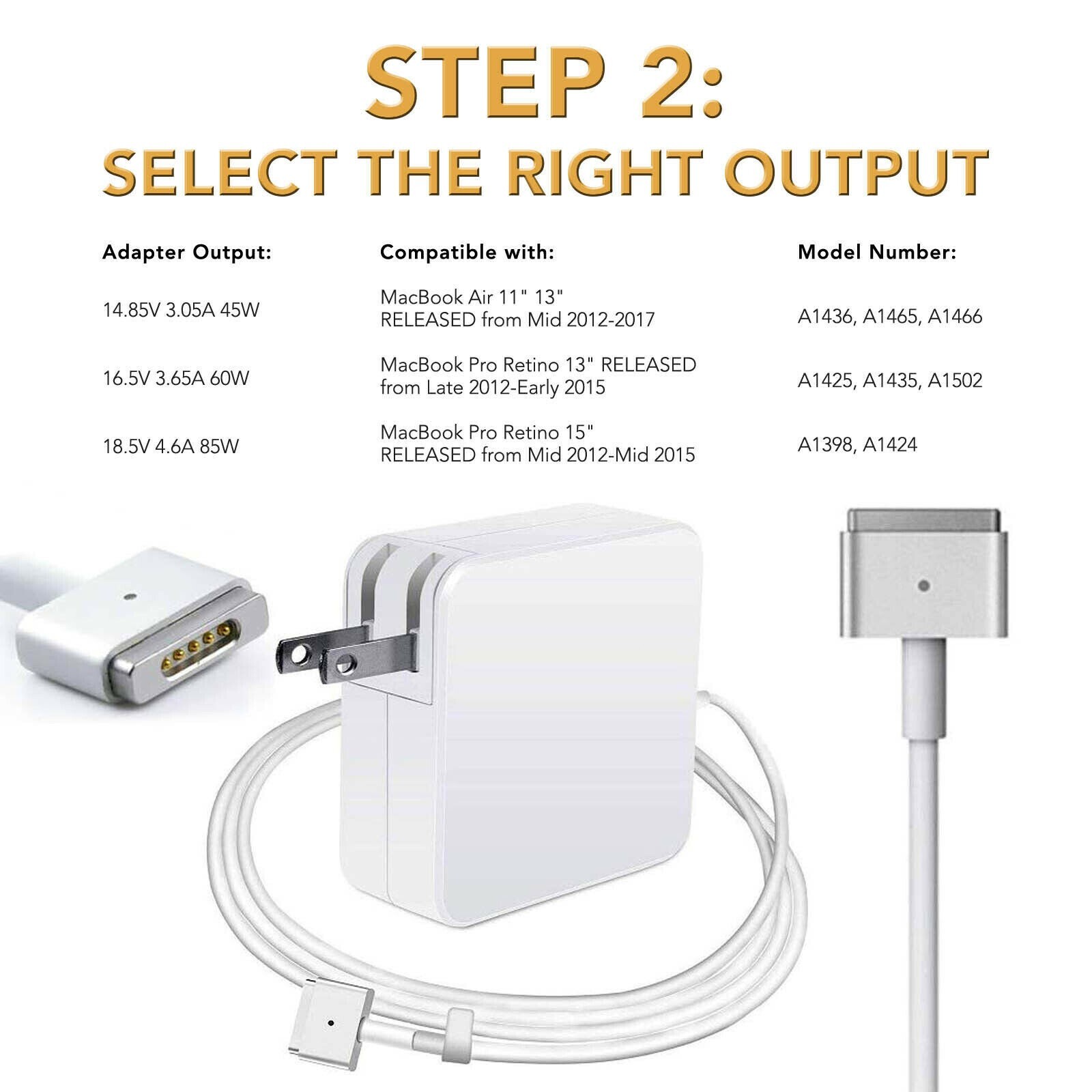 充電器 T型 Magsafe2 60W MacBook Pro Air y0f 60W Magsafe 2 T-Tip AC Power Adapter Charger For Macbook Pro 13
