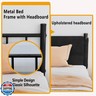 Henshwon Metal Bed Frame,14Inch King Size Bed Frame with Storage Space,Heavy Duty Sturdy Mattress Foundation,Easy Assembly,No Box Spring Needed,Black King